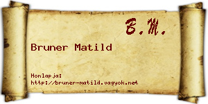 Bruner Matild névjegykártya